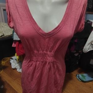 The Loft Coral Pink Shirt Dress SZ. MED.